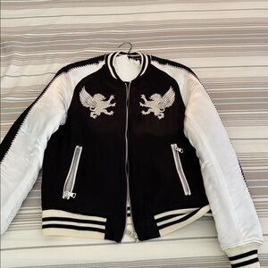 Balmain Paris satin embroidery bomber jacket! Made in Japan . No returns